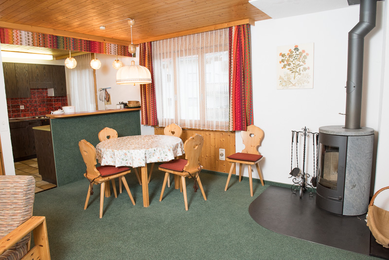 Wohnung Stahl in der Casa Palius in Breil/Brigels.