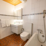 Badezimmer der Wohnung Camartin in der Casa Panorama in Breil/Brigels